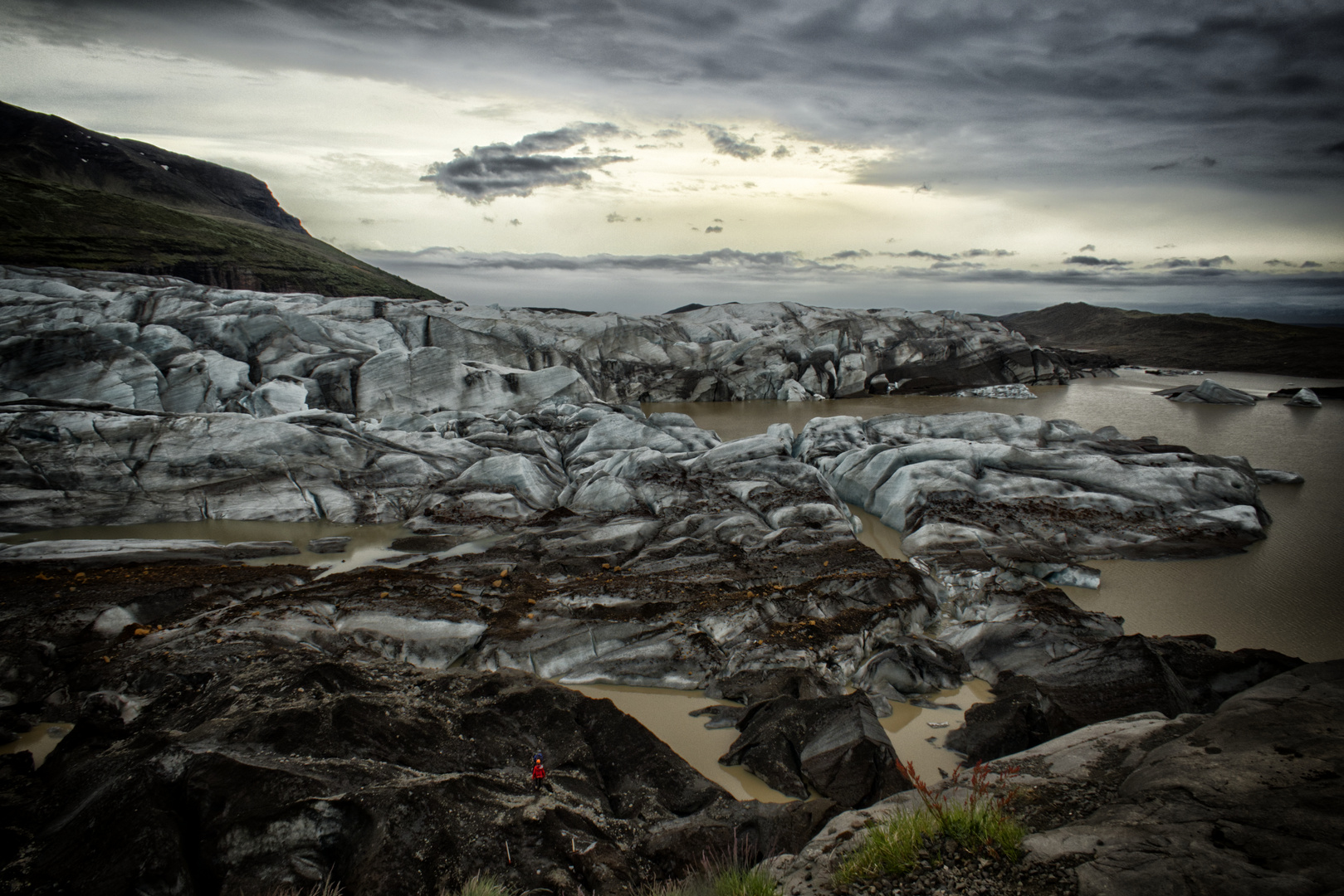 Sonnenuntergang am Svinafellsjökull