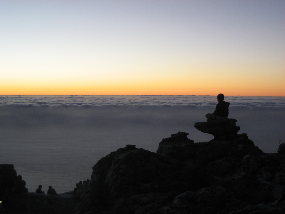 Sonnenuntergang am Tafelberg