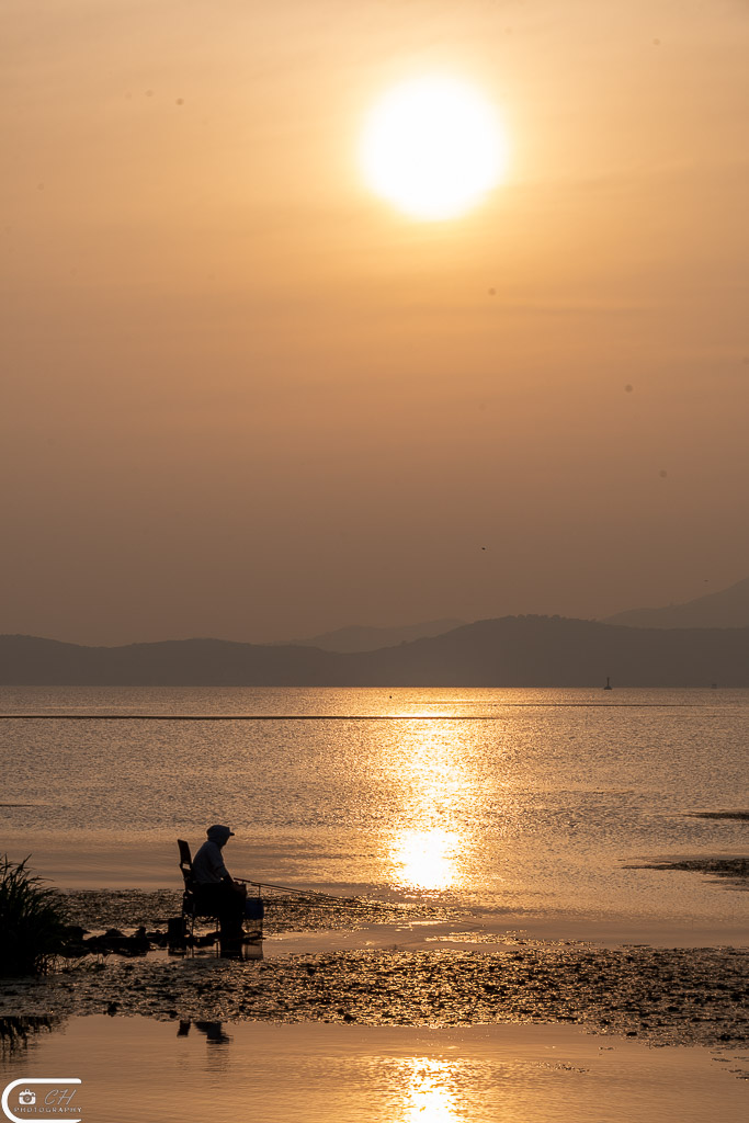 Sonnenuntergang am Tai Hu Lake Suzhou 1