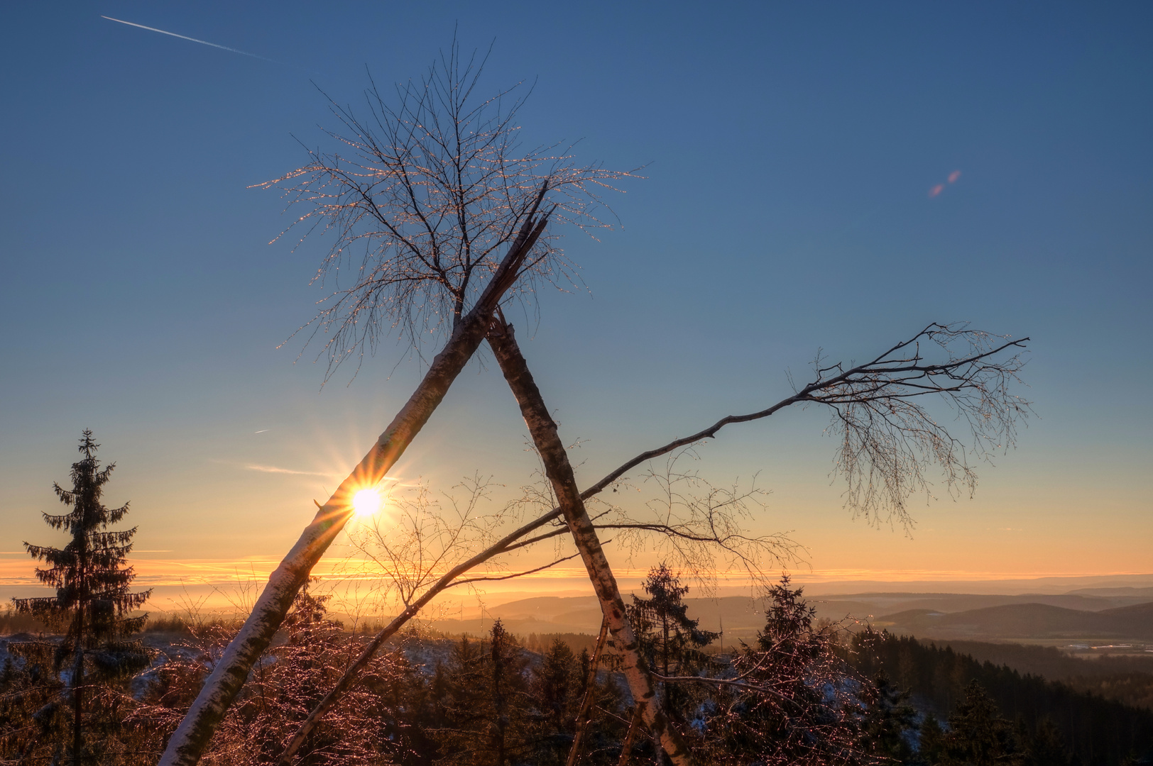 Sonnenuntergang am Tannenweg