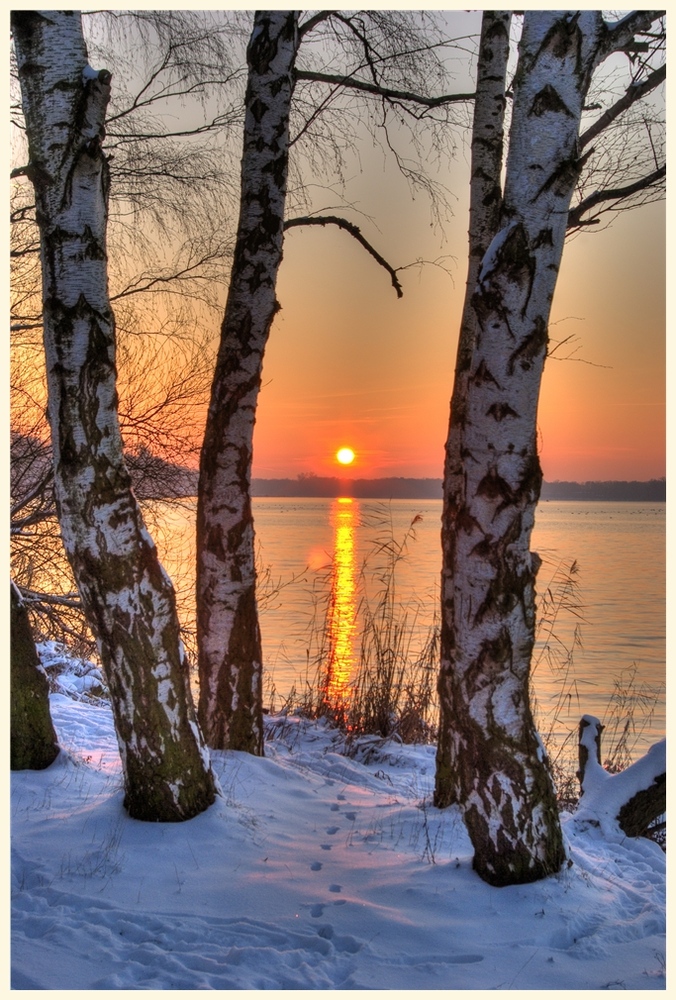 sonnenuntergang am tegeler see