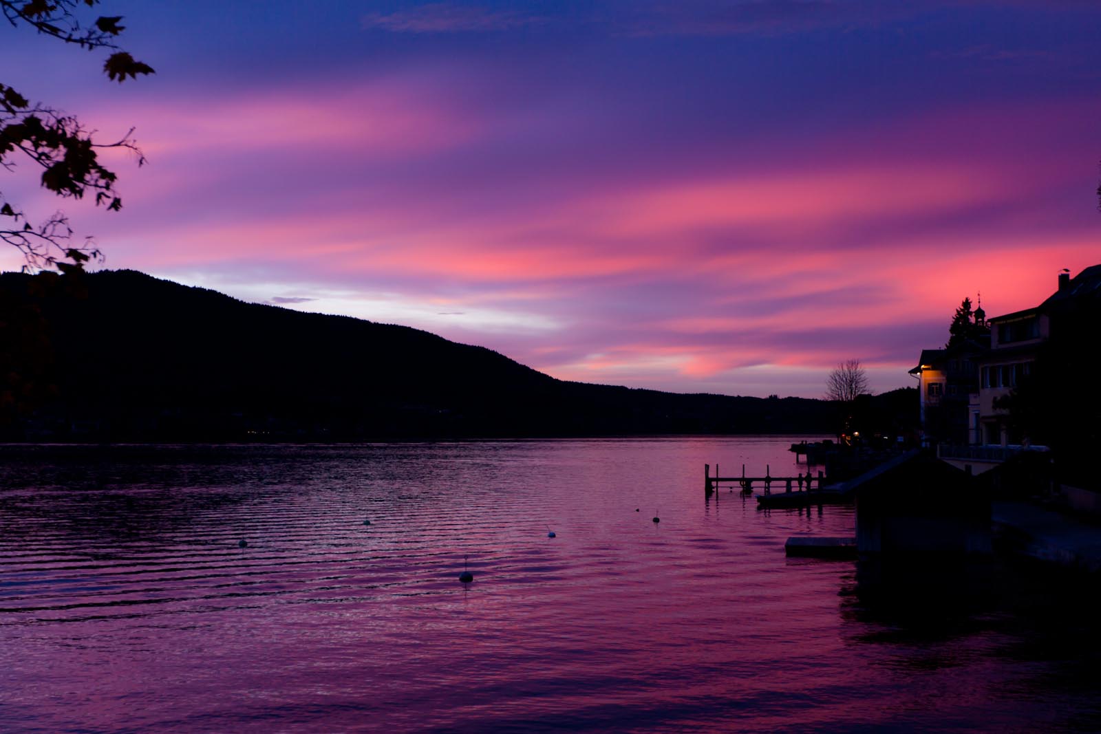 Sonnenuntergang am Tegernsee