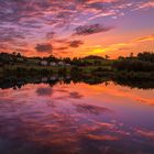 Sonnenuntergang am Teich