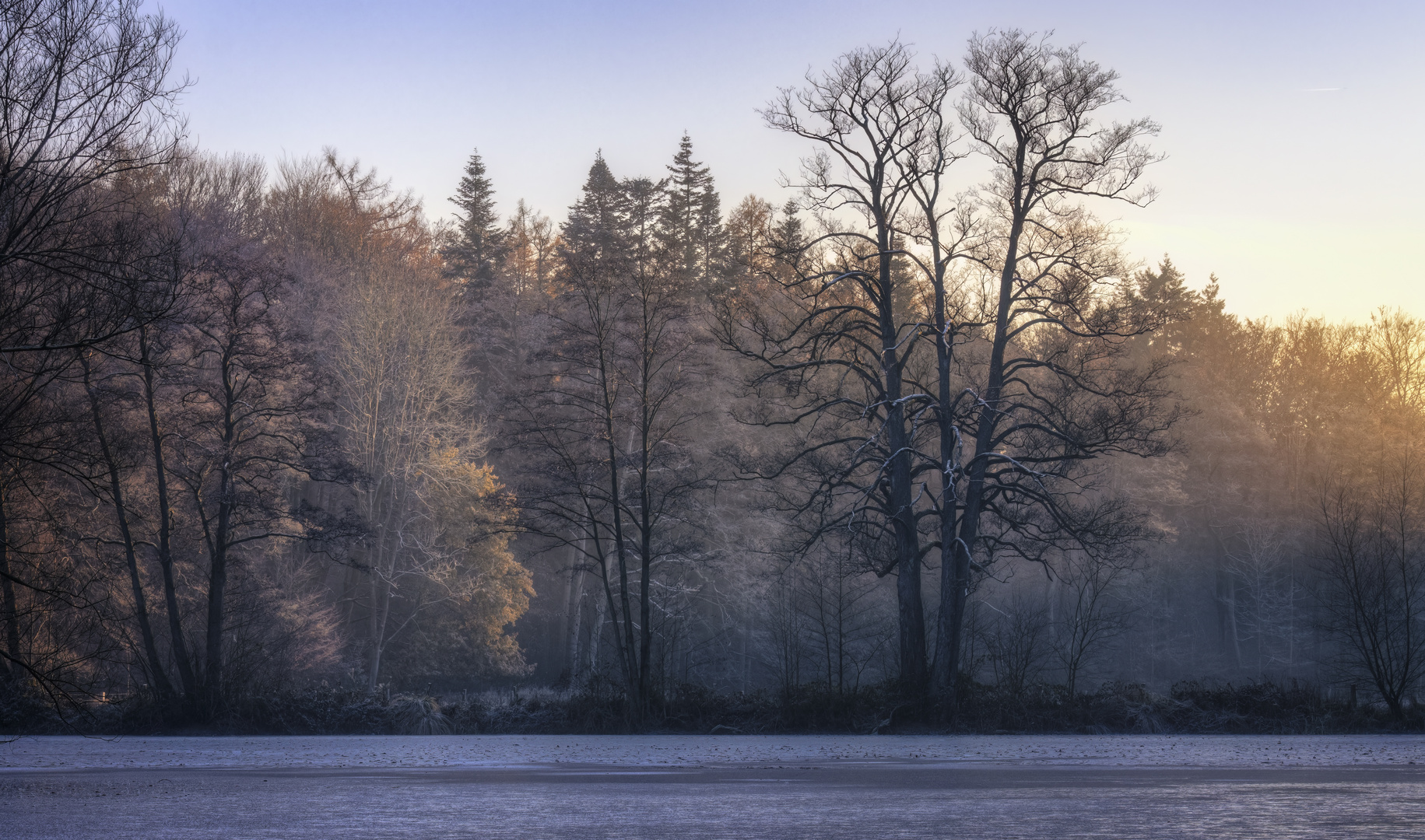 Sonnenuntergang am Teich