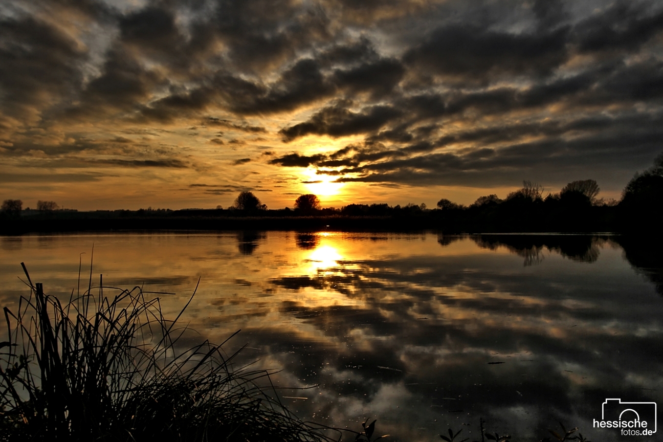 Sonnenuntergang am Teich