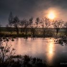 Sonnenuntergang am Teich