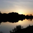 Sonnenuntergang am Teich