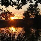 Sonnenuntergang am Teich