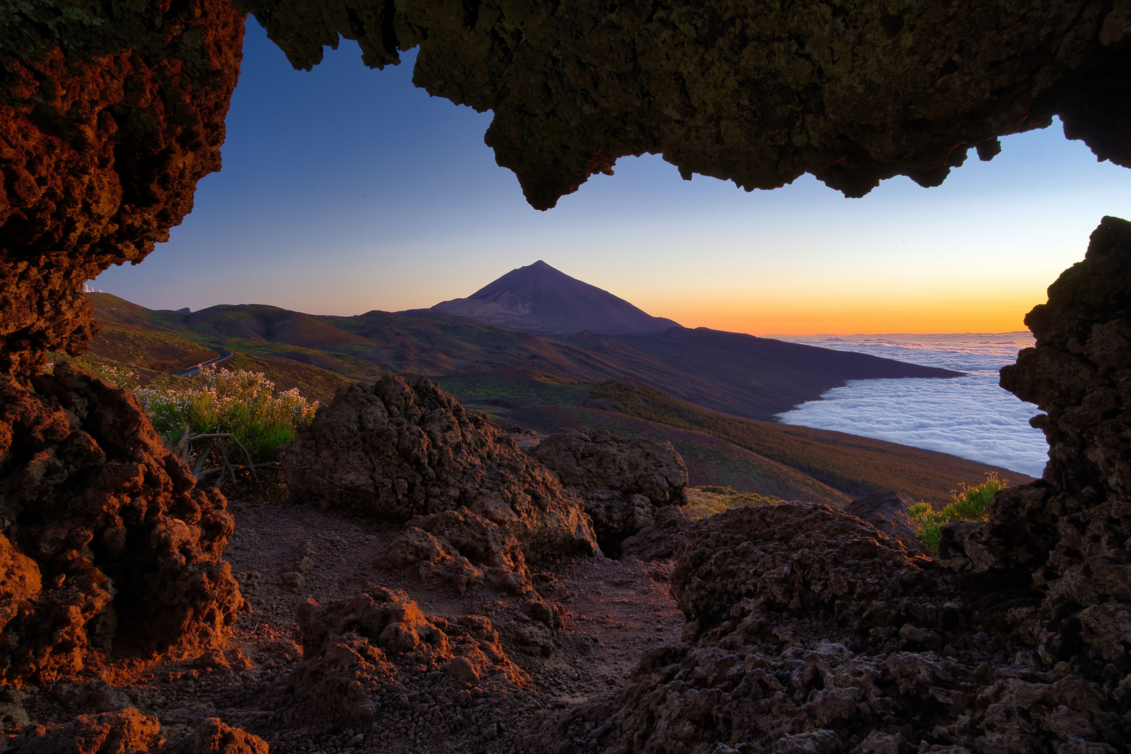 Sonnenuntergang am Teide, Teneriffa, Spanien
