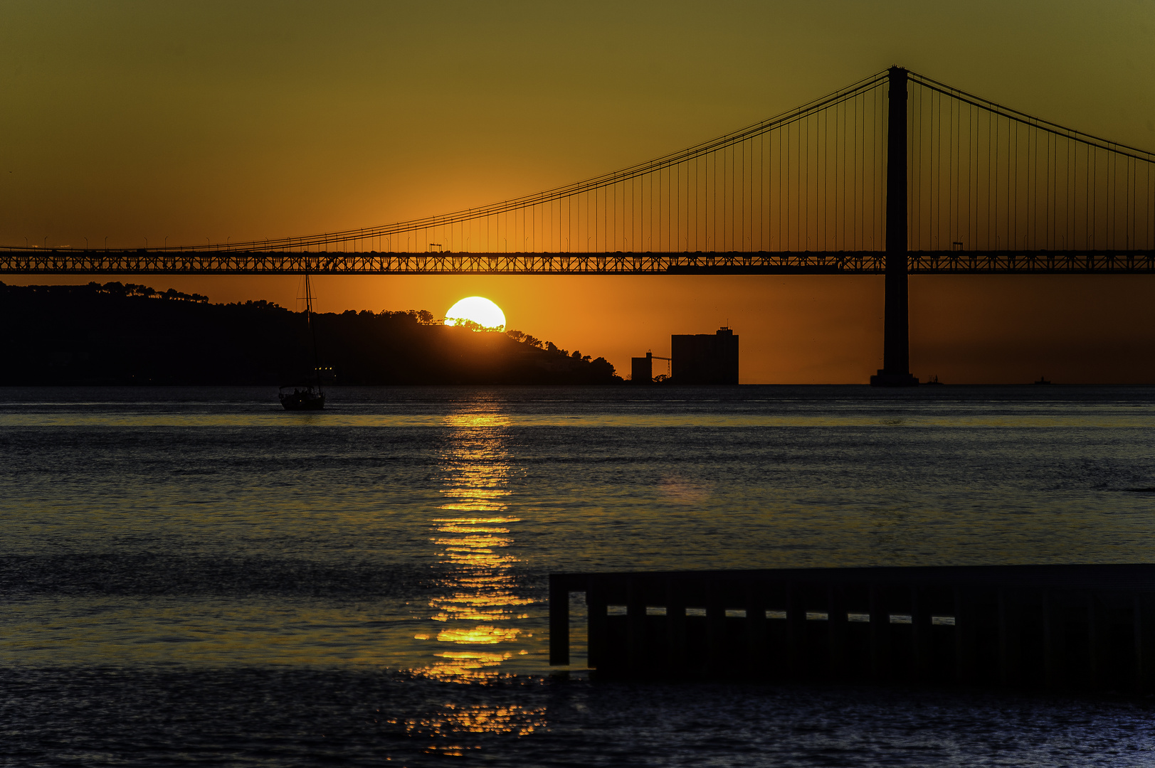 Sonnenuntergang am Tejo