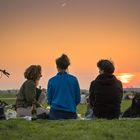 Sonnenuntergang am Tempelhofer Feld