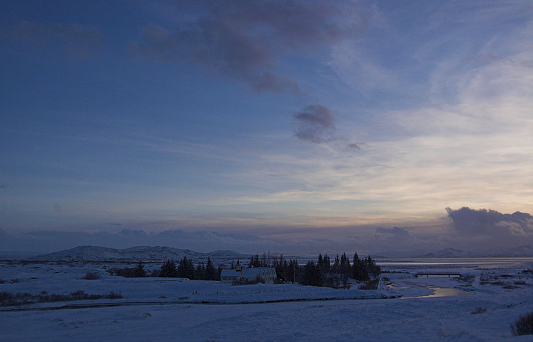 Sonnenuntergang am Thingvellirvatn