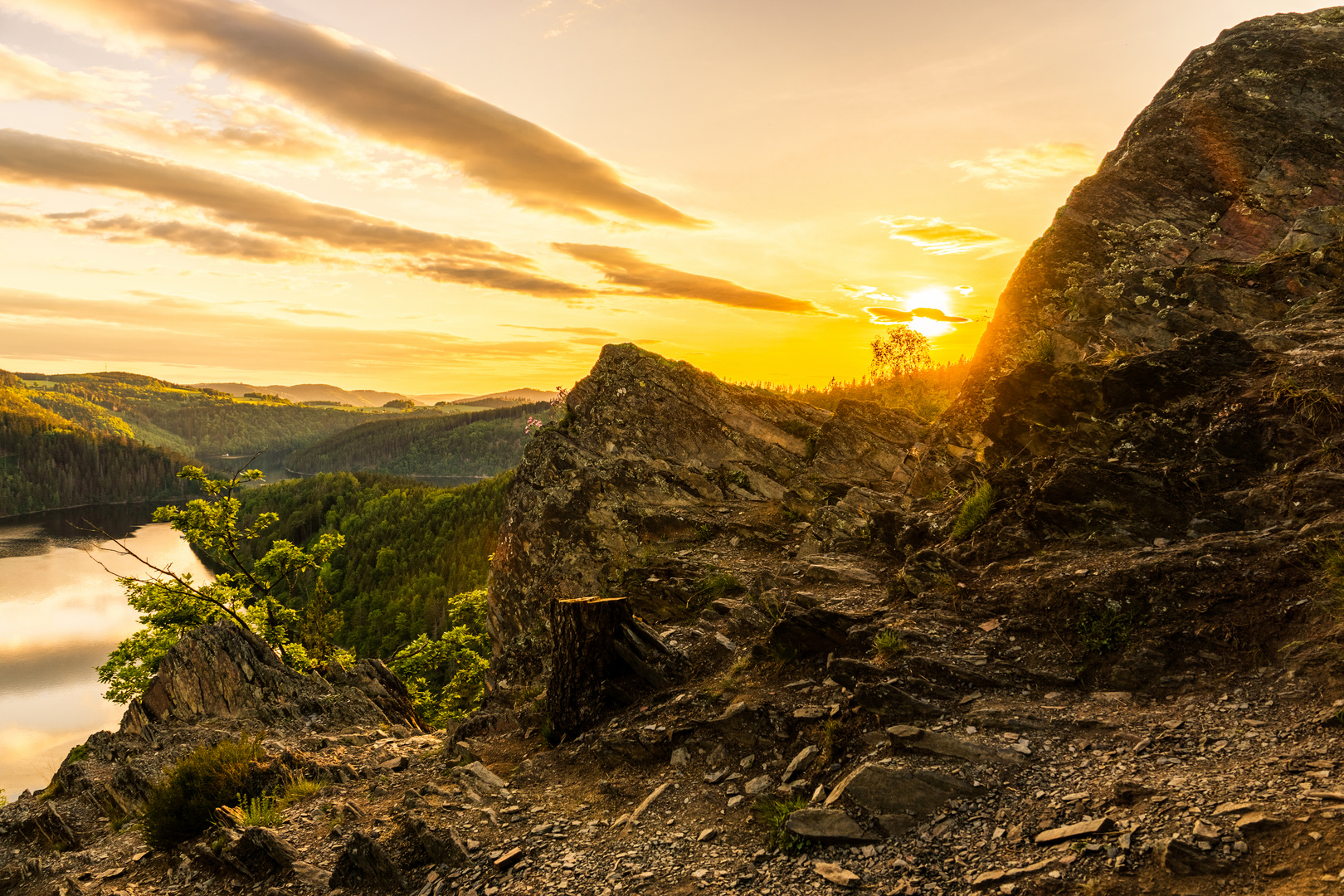 Sonnenuntergang am Thüringer Meer 