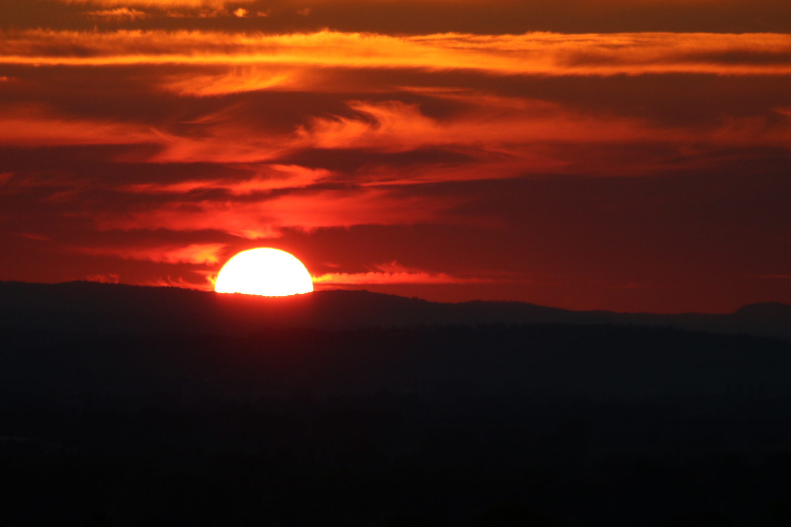 Sonnenuntergang am Thüringer Wald