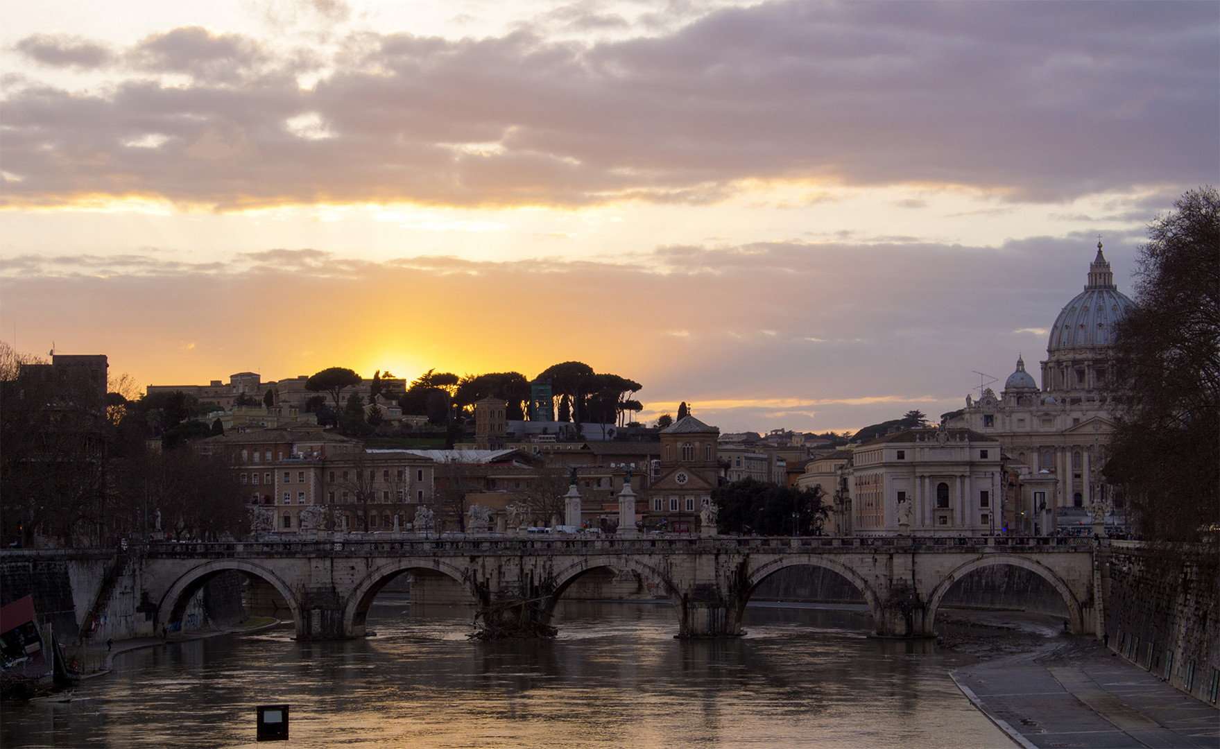 Sonnenuntergang am Tiber