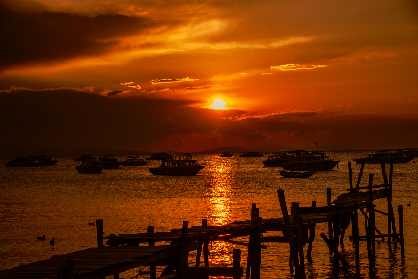 Sonnenuntergang am Titicacasee