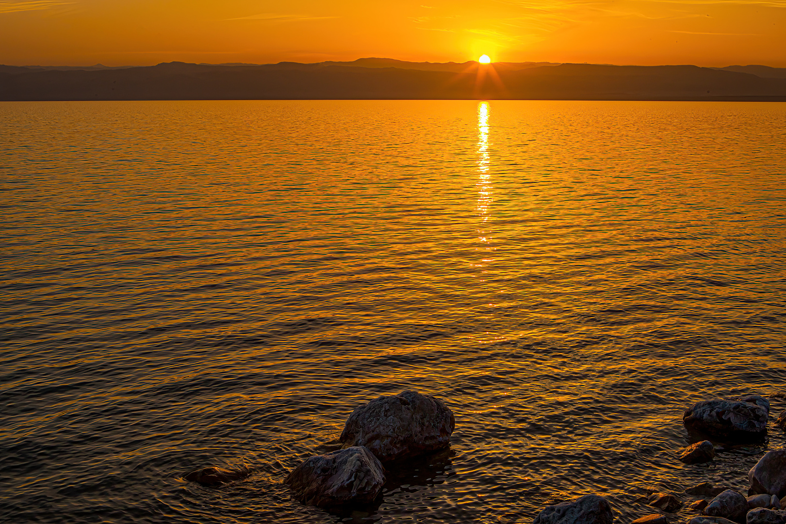 Sonnenuntergang am Toten Meer