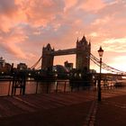 Sonnenuntergang am tower bridge