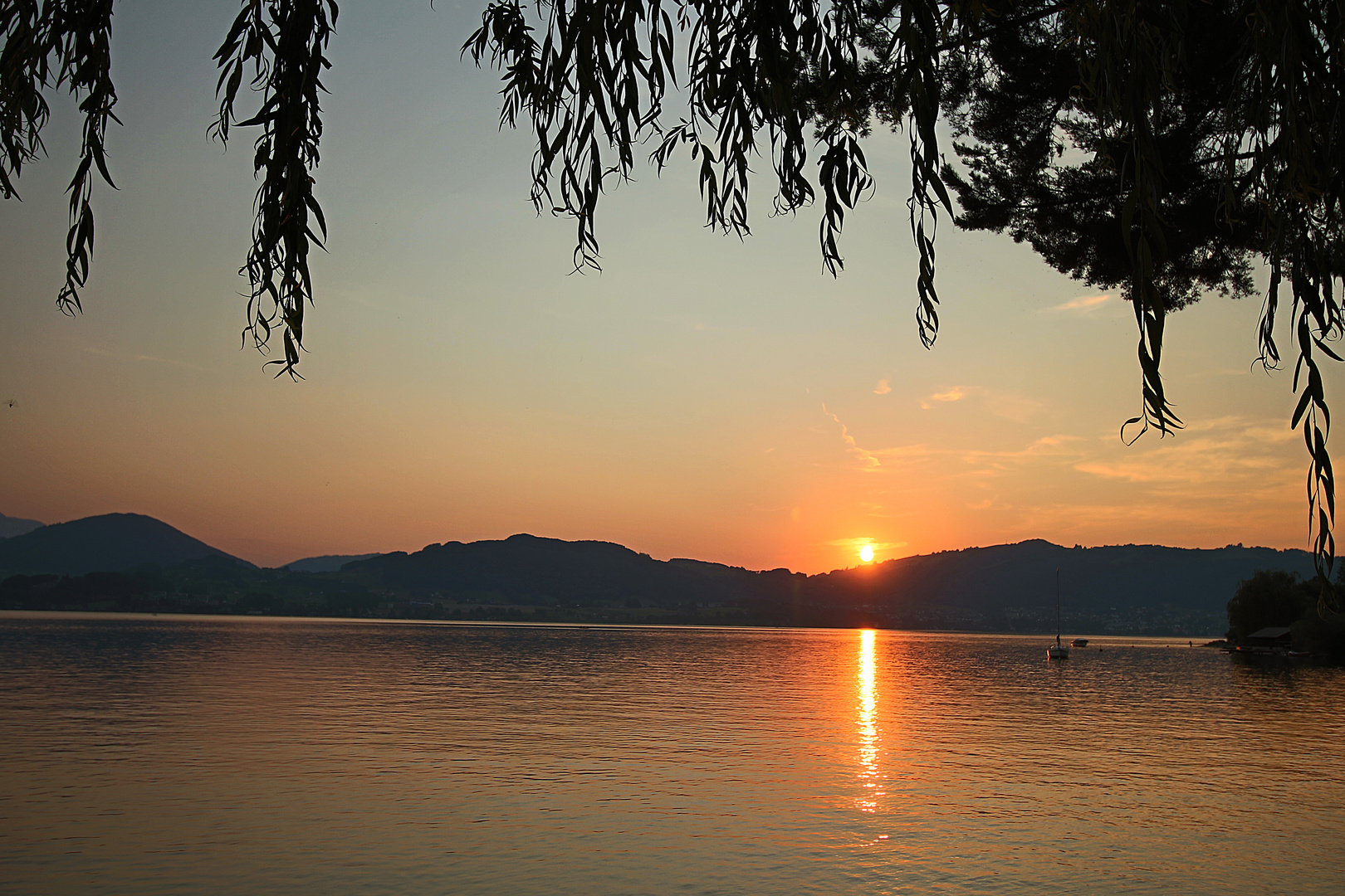 Sonnenuntergang am Traunsee