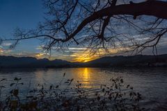 Sonnenuntergang am Traunsee