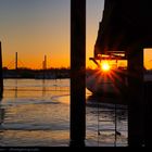 Sonnenuntergang am Travemünder Atoll im HH Holzhafen