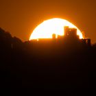 Sonnenuntergang am Trifels