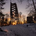 Sonnenuntergang  am Trommturm (Himmelsleiter)