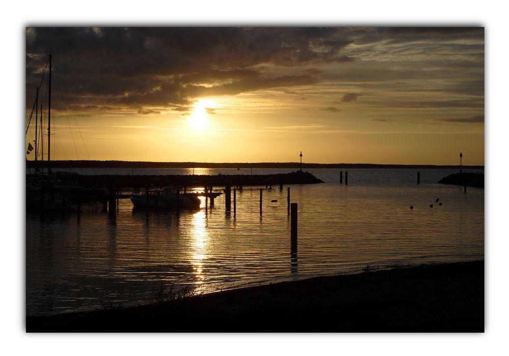 Sonnenuntergang am Tromper Wiek