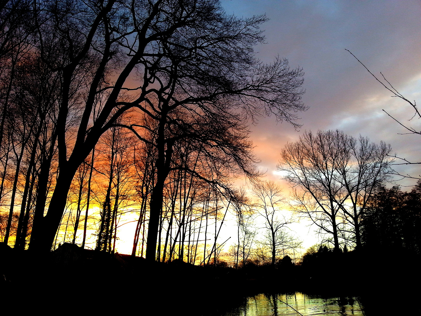 Sonnenuntergang am Tümpel