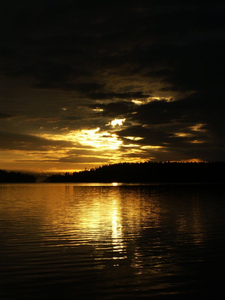 Sonnenuntergang am Unden, Schweden 2013
