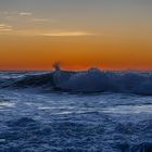 Sonnenuntergang am Unstad Beach