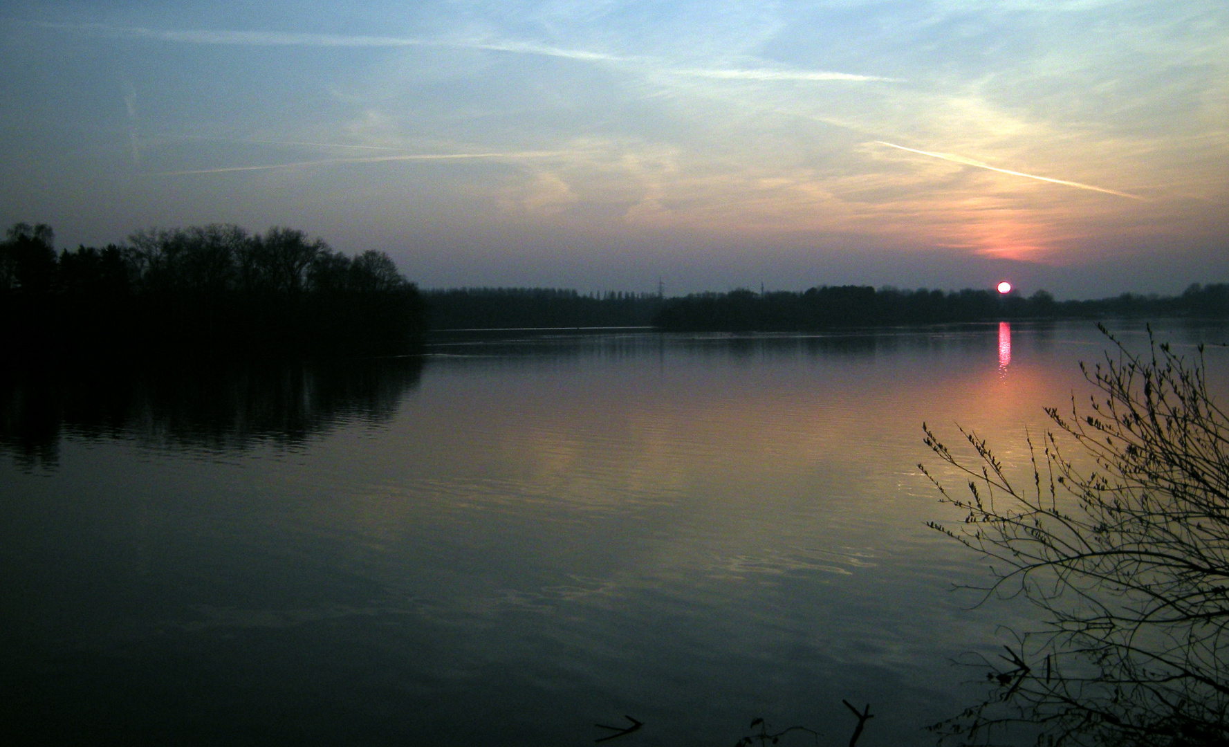 Sonnenuntergang am Unterbacher See