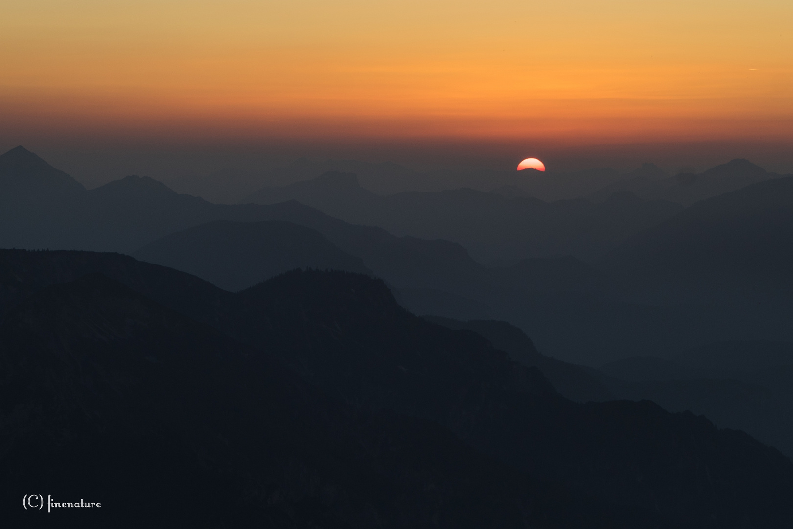 Sonnenuntergang am Untersberg