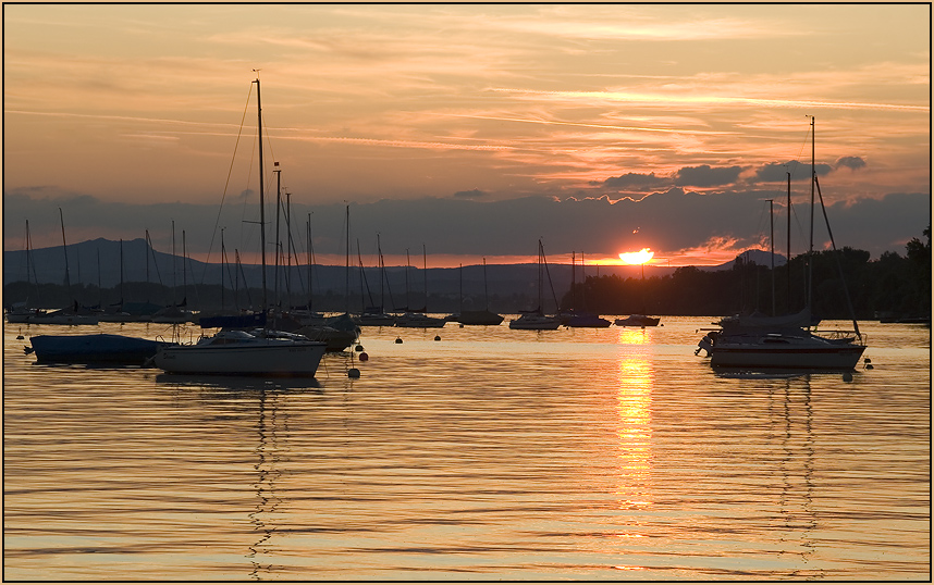 Sonnenuntergang am Untersee