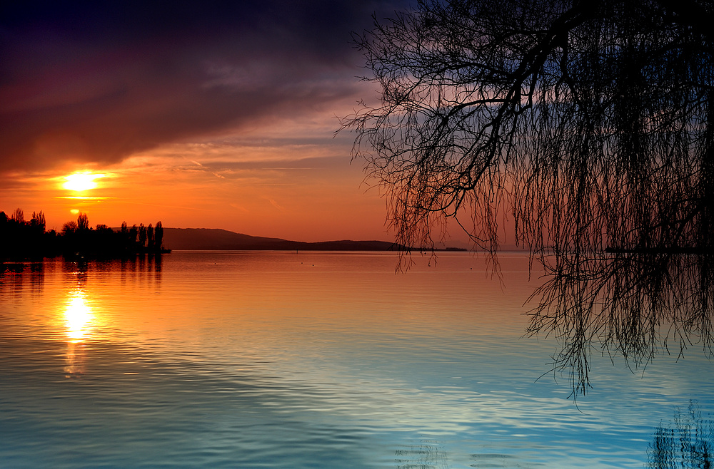 Sonnenuntergang am Untersee