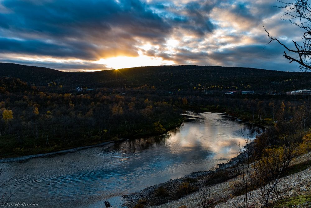 Sonnenuntergang am Utsjoki