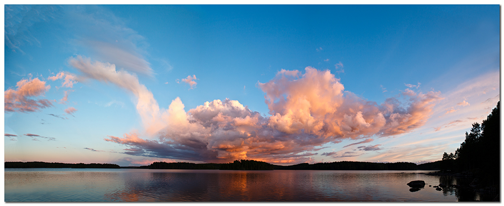 Sonnenuntergang am Västra Silen