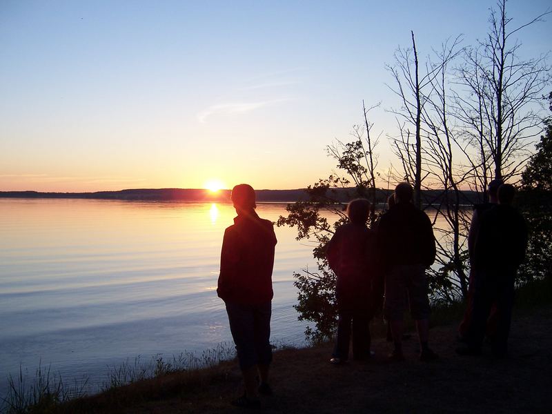 Sonnenuntergang am Vätternsee in Schweden