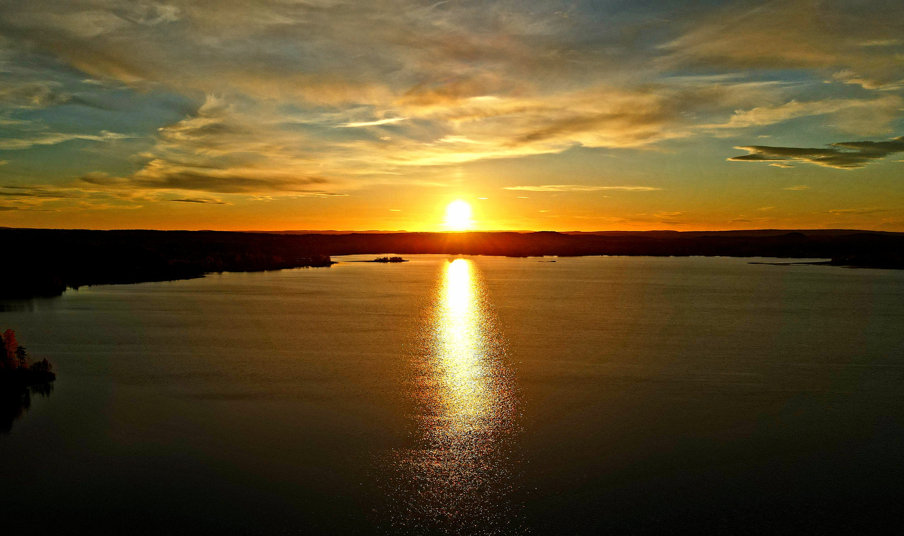 Sonnenuntergang am Varuträsk