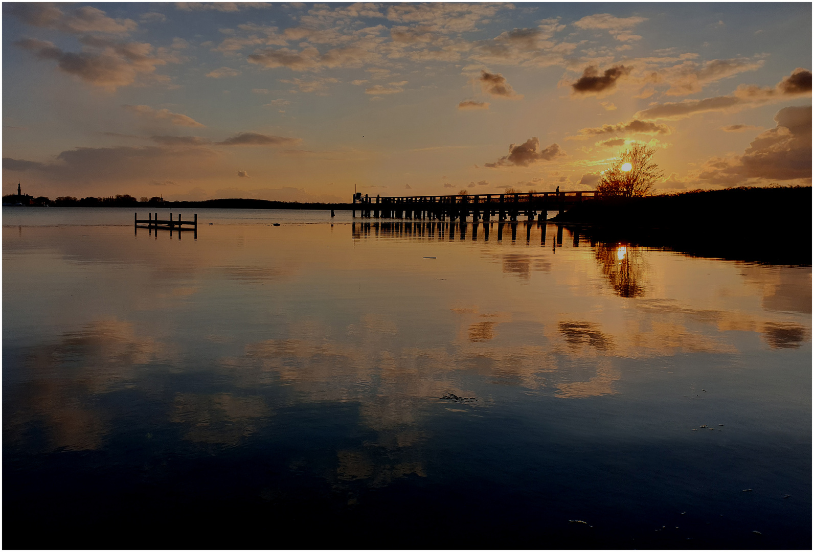 Sonnenuntergang am Veerer Meer