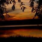 Sonnenuntergang am Vilstalstausee