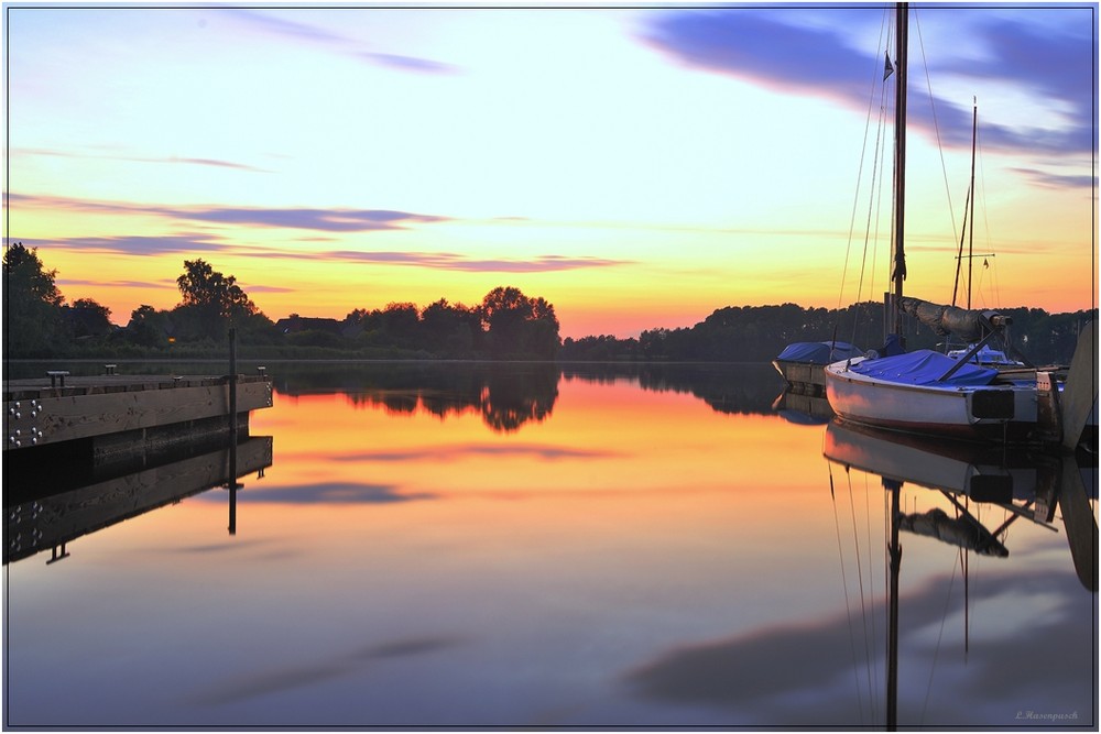 Sonnenuntergang am Vörder-See