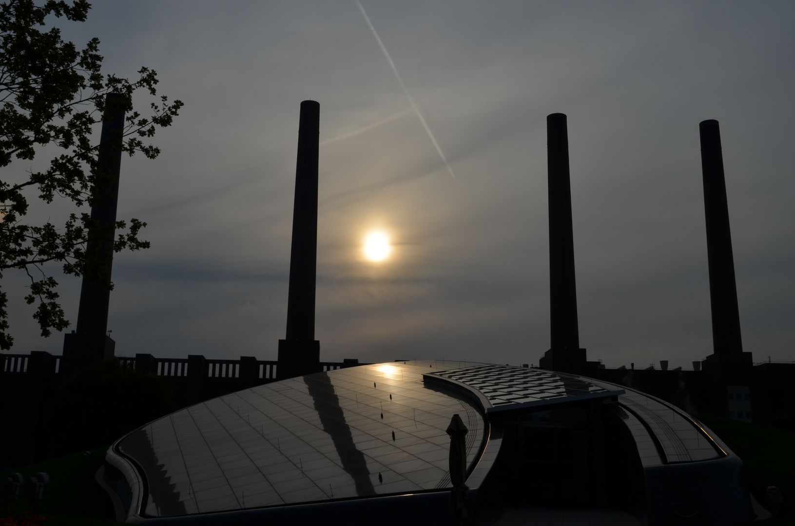 Sonnenuntergang am VW-Kraftwerk