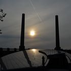 Sonnenuntergang am VW-Kraftwerk