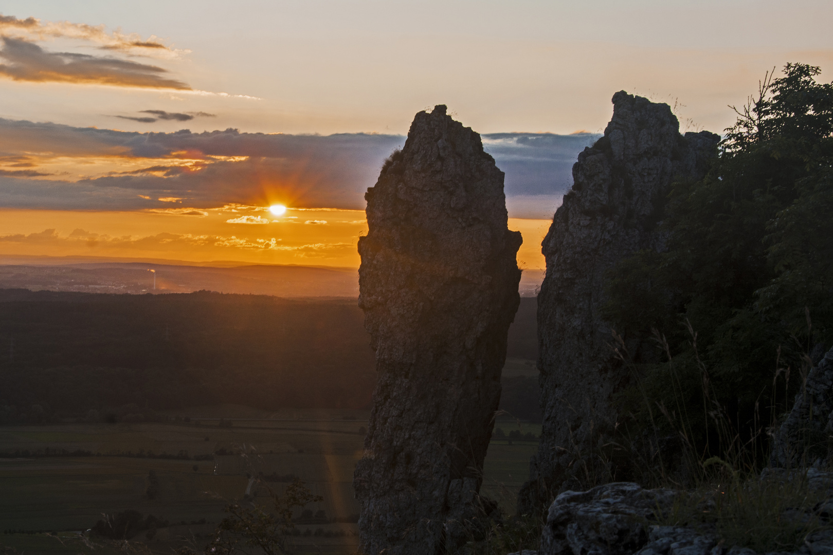 Sonnenuntergang am Walberla