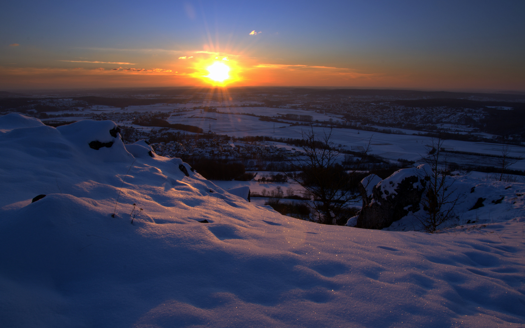 Sonnenuntergang am Walberla