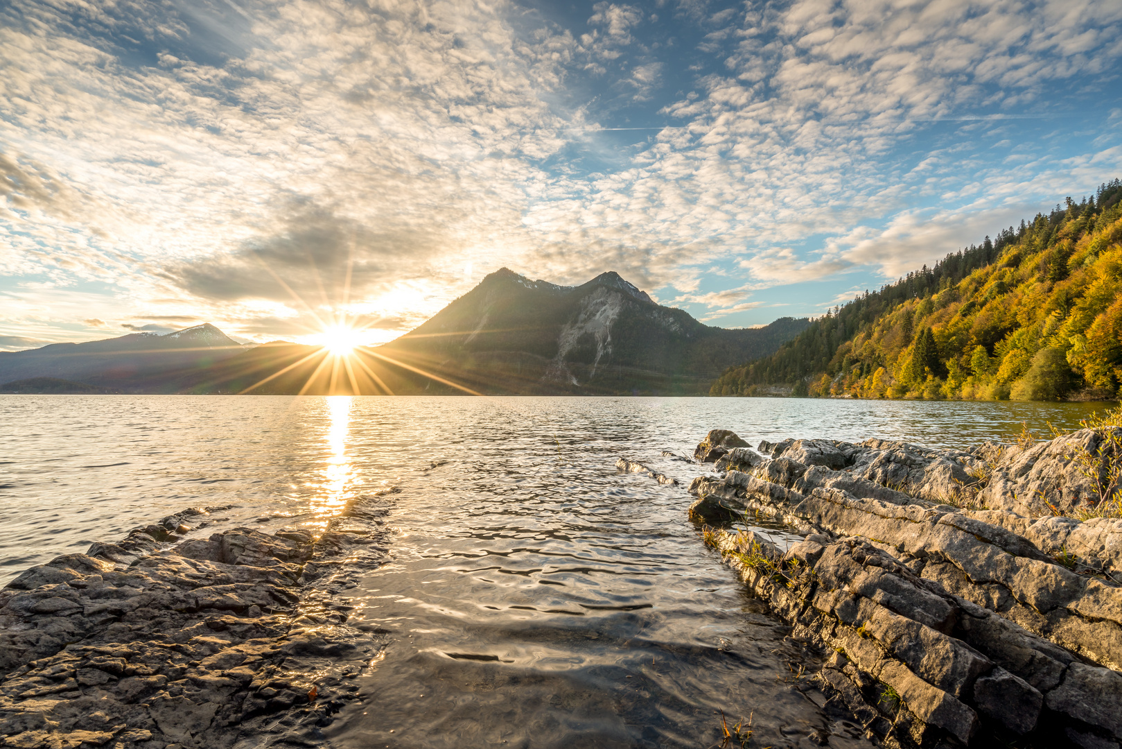 Sonnenuntergang am Walchensee