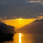 Sonnenuntergang am Walensee von Murg aus gesehen