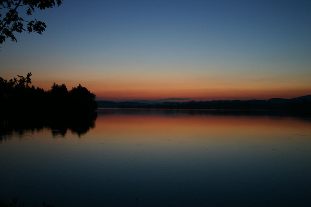 Sonnenuntergang am Wallersee