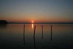 Sonnenuntergang am Wallersee